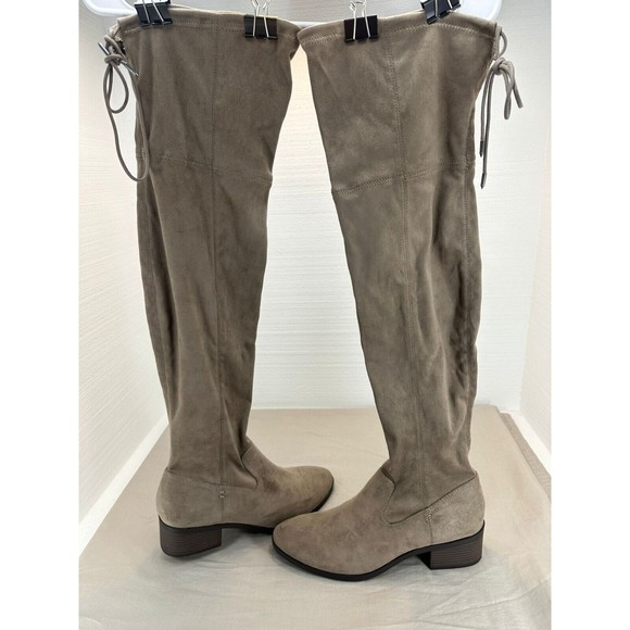 SM New York Women's Brown Suede Side Zipper Tall Boots. Size: 10 - Picture 1 of 11